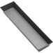 An American Metalcraft long rectangular hard coat aluminum pizza pan with a black metal finish.