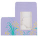 A purple rectangular box with a window filled with yellow Easter egg decorations.