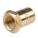 A gold threaded #45 hood orifice nut.
