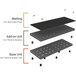 A diagram showing the SPC Industrial Add-A-Level stackable work platform base unit.