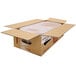 A white cardboard box with a G.S. Gelato Chocolate Classico Gelato container inside.
