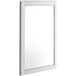 A white rectangular glass door with a white frame.