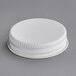 A white metal lid with a white plastisol liner.