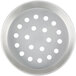An American Metalcraft tin-plated steel deep dish pizza pan with perforations.