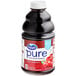 A close up of a bottle of Ocean Spray Pure Tart Cherry Juice.