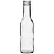 A 5 oz. clear glass Woozy bottle with a black cap.