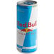 A Red Bull Sugar Free energy drink can with a blue and white label and red text.