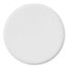 An American Metalcraft Unity white melamine plate with a white circle on the rim.