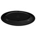 A black oval melamine platter.