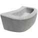 A Wausau Tile concrete cigarette ash receptacle for round trash receptacles.