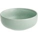 A close up of an Acopa Pangea Harbor Blue Matte Porcelain Nappie Bowl.