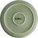 An Acopa Pangea sage matte porcelain pasta bowl in green with white accents.