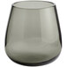 An Acopa Pangea stemless wine glass with a gray stem and base.