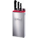 Edlund KR-50R Stainless Steel Enclosed 12 inch Knife Rack with Red Insert