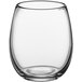 An Acopa Pangea stemless wine glass with a white background.
