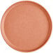 An Acopa Pangea matte terra cotta coupe plate.