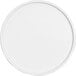 An American Metalcraft Unity melamine plate with a white circular design on a white background.