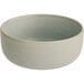 An Acopa Pangea white porcelain bowl with an ash matte finish.