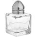 A Choice mini salt and pepper shaker with a metal top.