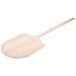 An American Metalcraft wooden pizza peel with a long handle on a white background.