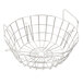 A metal wire basket with handles.