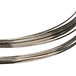A close-up of silver wires.