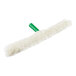 An Unger white fluffy duster with a green plastic T-bar handle.