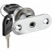 A Regency lock and key set with a key and key ring.