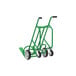 A green Valley Craft steel hand truck with rubber wheels.