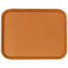 A brown Cambro fast food tray with a textured surface.