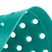 A teal Lavex Pine Scent Deodorized Urinal Screen with holes in blue plastic.