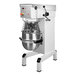 A white Varimixer V30A commercial floor mixer with a metal bowl.