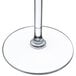 A Libbey white wine glass with a clear glass stem and thin stem.