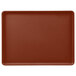 A brown rectangular Cambro dietary tray.