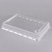 A clear plastic dome cover for a 1/2 sheet cake.