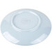 A light blue Thunder Group Blue Jade melamine plate with a round white rim.