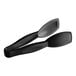 A pair of Cambro black plastic tongs with black handles.