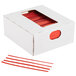 Bedford Industries Inc. 4 inch Red Laminated Bag Twist Ties - 2000/Box