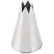 A silver metal Ateco open star piping tip.