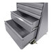 A Valley Craft silver metal workbench with 4 drawers.
