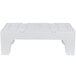 A white plastic slotted top for a Cambro Bow Tie Dunnage Rack.