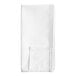 A white 20" x 20" Intedge polycotton blend cloth napkin folded square.