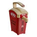 A Heinz brown plastic countertop barbeque pump dispenser with a tan handle.