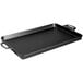 A black rectangular pan with handles.