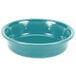 A close-up of a turquoise Fiesta extra large bowl with a ripple pattern.