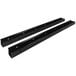 A pair of black metal Quick Dam flood gate side rails.