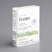A white box of Ivory Aloe Scent bar soap with blue text and bubbles.