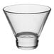 A Libbey stackable stemless martini glass with a cone-shaped bottom.