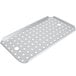 A Vollrath stainless steel false bottom with holes.