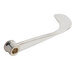 A chrome plated T&S wrist action handle with a screw on the end.